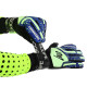 Рукавиці воротарські професійні із захистом пальців SOCCERMAX GK-4321 розмір 7-11 Салатовий-синій