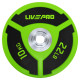 Бамперні диски поліуретанові Bumper Plates LiveUp LP8027-10 ø50.5мм 10кг зелений-чорний
