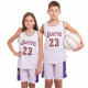 Форма баскетбольна дитяча NBA клуб Los Angeles Lakers 23 BA-0563 S-2XL Білий-фіолетовий