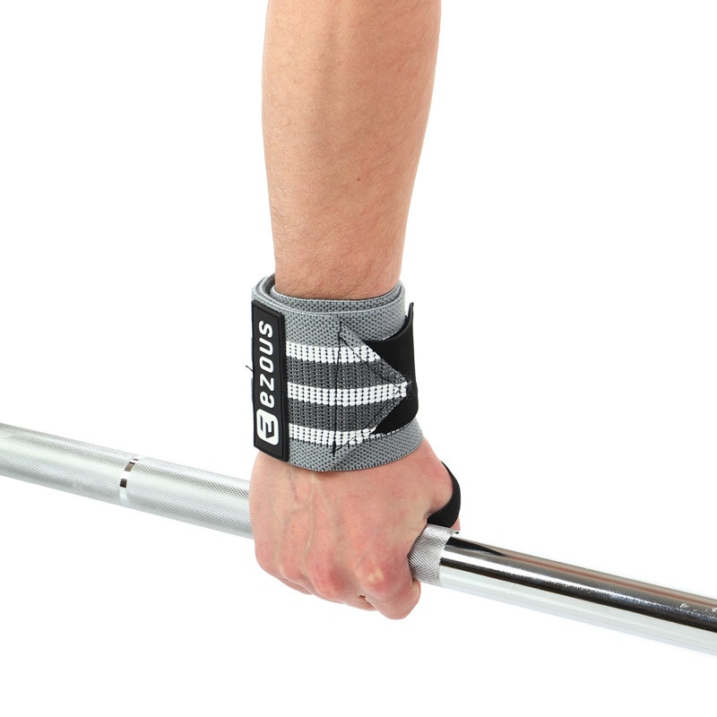 Бинти кистьові для жиму STRONG WRIST WRAPS EZOUS C-05 2штуки фіолетовий-чорний