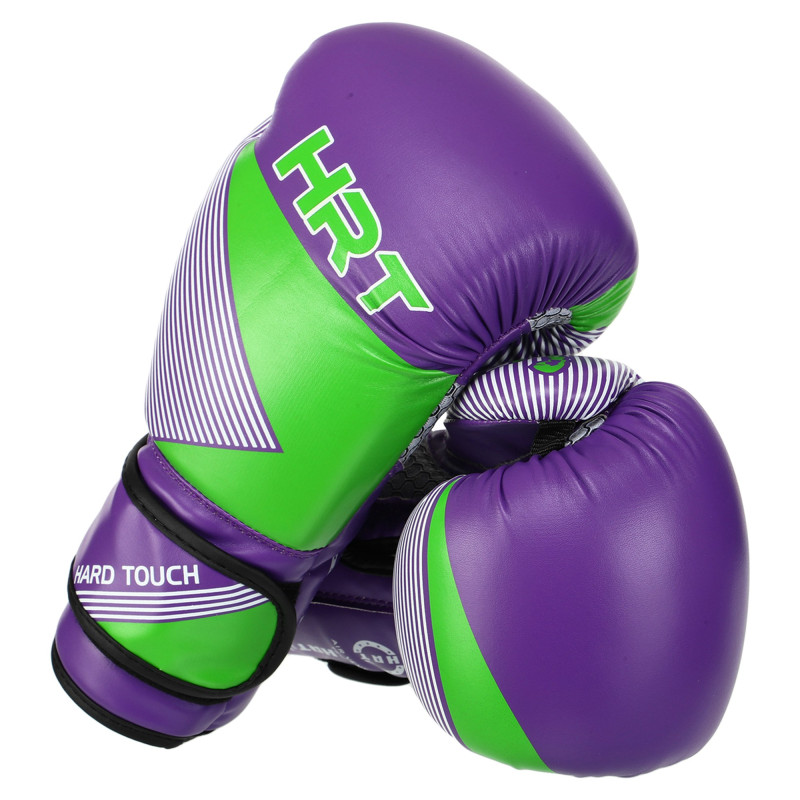 Рукавиці боксерські дитячі на липучці PU HARD TOUCH BO-7709 4-8 унцій Салатовий-чорний