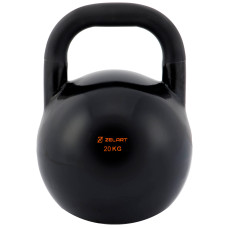 Гиря змагальна цільна сталева пофарбована Zelart TA-7795-20 20кг чорний