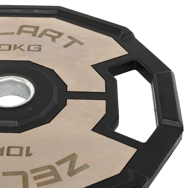Млинці диски гумові 2 Handle металева втулка Zelart TA-4792-10 51мм 10кг чорний-сірий