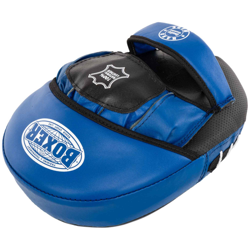 Лапа боксерська вигнута тренувальна шкіра BOXER 2012-01 элит 23х19х4,5см 2штуки