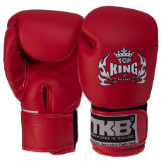 Рукавиці боксерські дитячі на липучці шкіряні TOP KING TKBGKC S-L Червоний