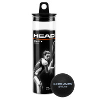 Набір м'ячів для сквошу HEAD START 287356 3шт чорний