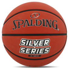 М'яч баскетбольний гумовий SPALDING 84542Z SILVER SERIES розмір 6 помаранчевий