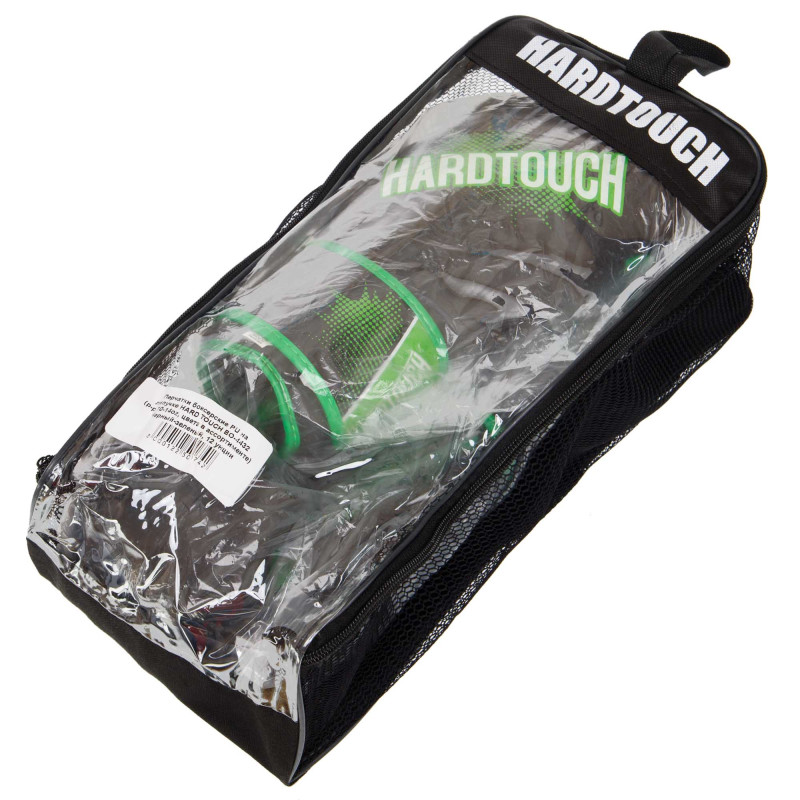 Рукавиці боксерські на липучці PU HARD TOUCH BO-4432 10-14 унцій Чорний-зелений