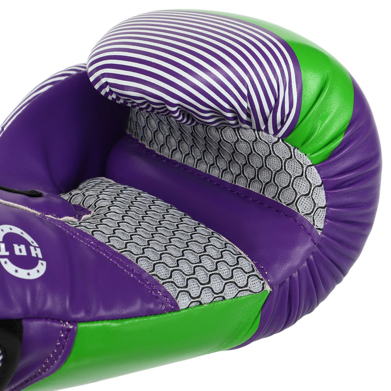 Рукавиці боксерські дитячі на липучці PU HARD TOUCH BO-7709 4-8 унцій Салатовий-чорний