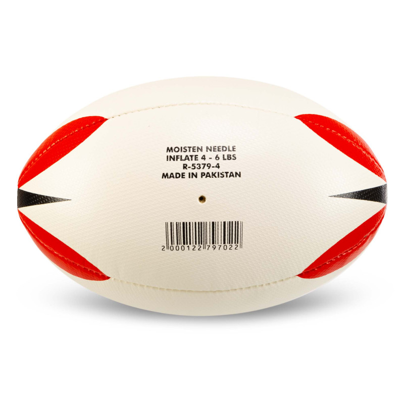 М'яч для регбі CORE R-5379-4 №4 білий-червоний