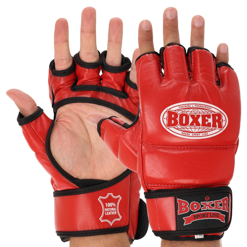 Рукавиці для змішаних єдиноборств MMA BOXER 5020 M-XL Чорний