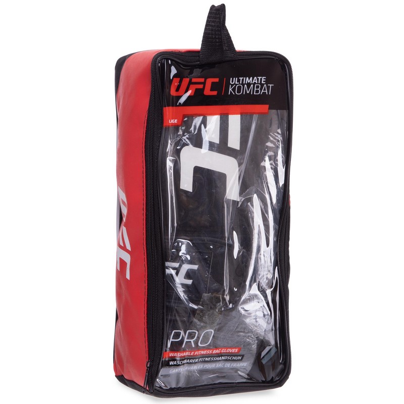 Рукавиці боксерські на липучці неопренові UFC PRO Washable UHK-75008 L чорний