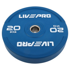 Бамперні диски гумові Bumper Plates LiveUp LP8332-20 ø50.5мм 20кг синій