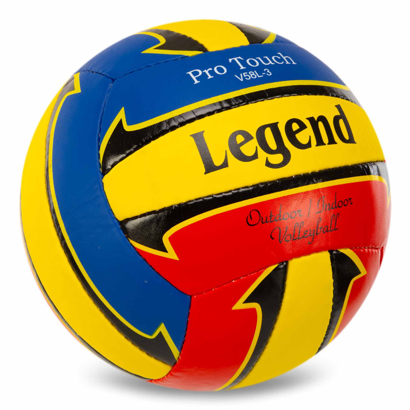 М'яч волейбольний LEGEND LG5186 №5 PU жовтий-синій-червоний