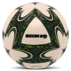 М'яч футбольний HYBRID SOCCER STAR TO-TOWN FB-4491 №5 PU білий-зелений