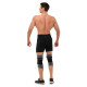 Наколінники спортивні еластичні компресійні з фіксуючим ременем KNEE BRACE EZOUS A-07 2шт M-XL сірий-чорний