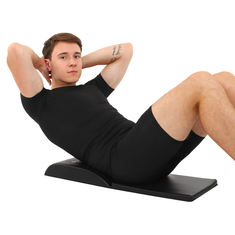 Мат для преса подушка під поперек подвійний Абмат AB MAT D1FITNESS FI-5124 чорний