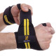 Бинти кистьові для жиму STRENGTH WRIST WRAPS Zelart TA-2645 2штуки чорний-жовтий