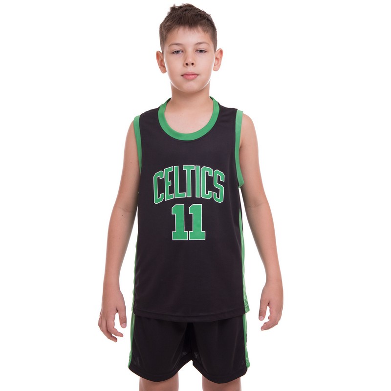 Форма баскетбольна дитяча NBA клуб Boston Celtics 11 BA-0967 S-2XL Білий-зелений