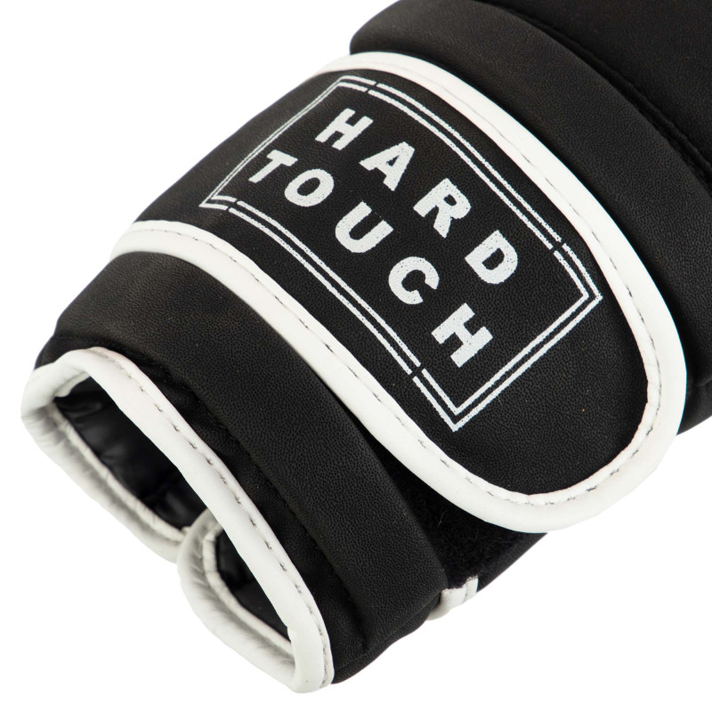 Рукавиці боксерські на липучці PU HARD TOUCH BO-4658 10-14 унцій Чорний-сірий