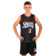 Форма баскетбольна дитяча NBA клуб Sixers 3 BA-6657 S-2XL чорний-червоний