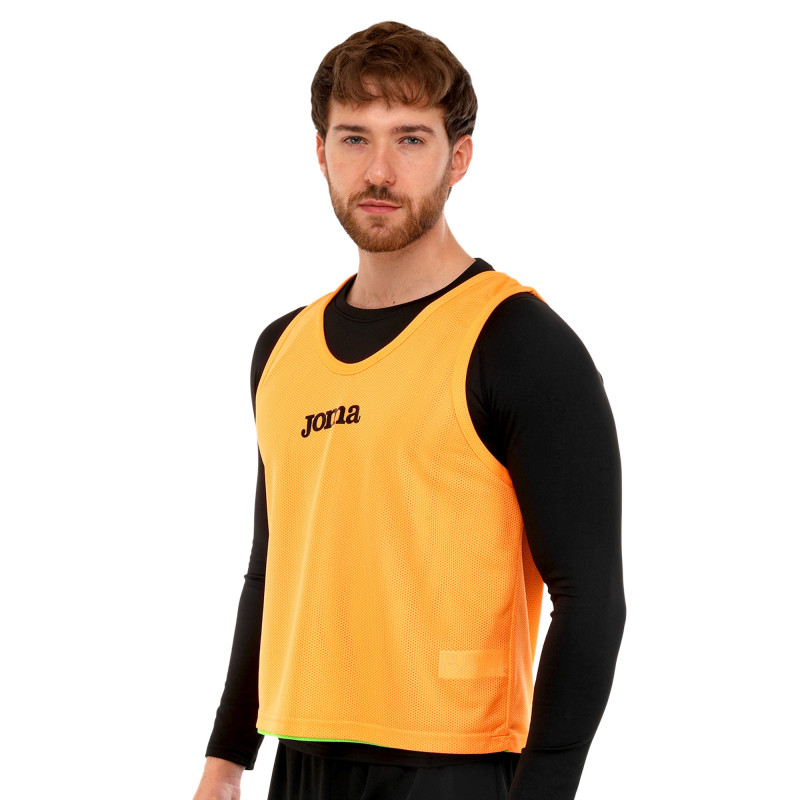 Манішка спортивна ігрова двостороння цільна Joma 101689-050 салатовий-помаранчевий