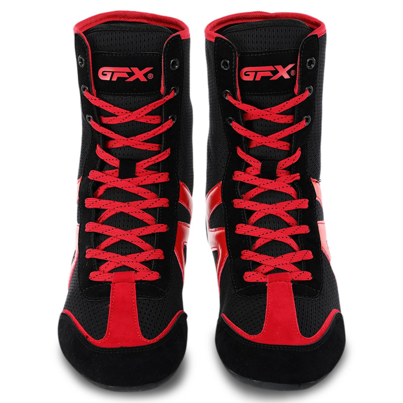 Боксери взуття для боксу GFX GF-DK522 розмір 36-45 Чорний-червоний