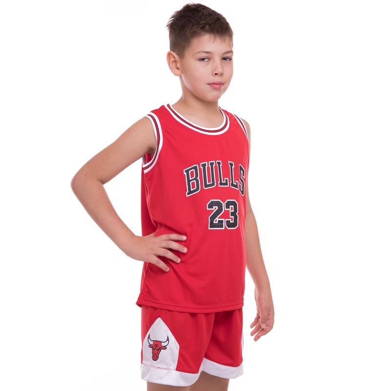 Форма баскетбольна дитяча NBA клуб Chicago Bulls 23 5351 S-2XL Червоний-білий