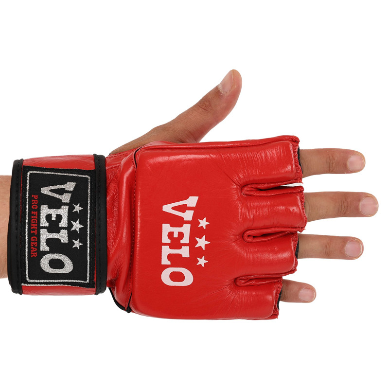 Рукавиці для змішаних єдиноборств MMA VELO ULI-4018 S-XL Червоний