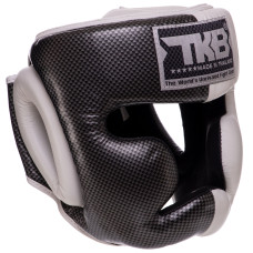 Шолом боксерський з повним захистом шкіряний TOP KING Empower TKHGEM-02 S-XL Білий-срібний