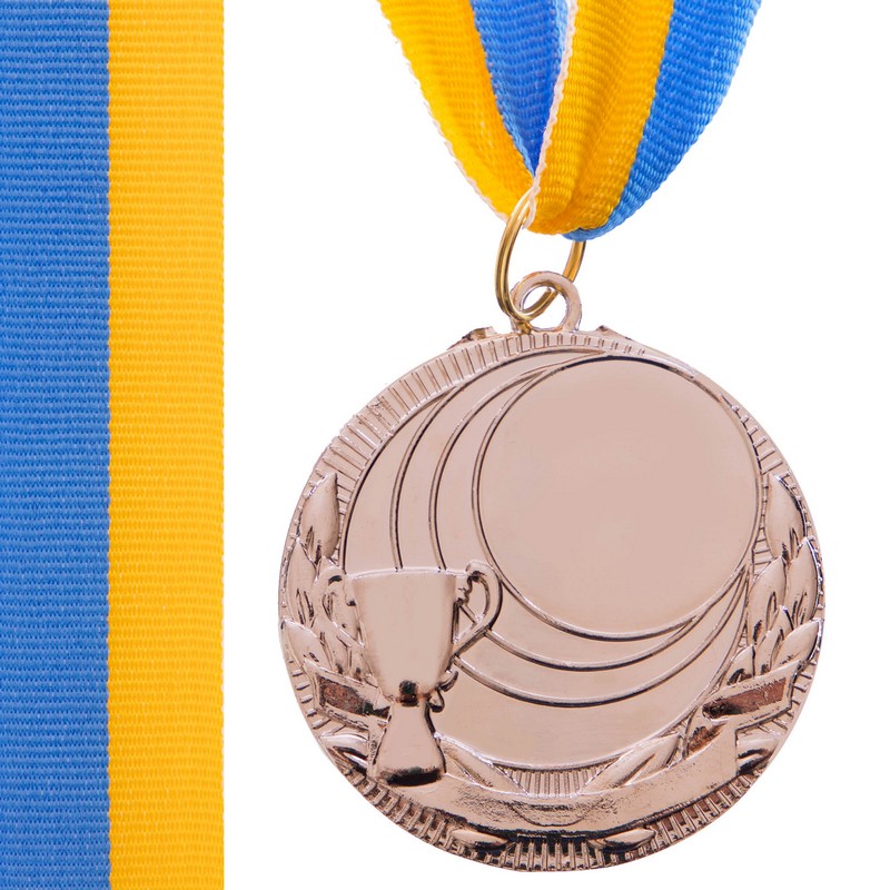 Заготівля медалі спортивної зі стрічкою Sport PLUCK C-4844 ø5см золото, срібло, бронза