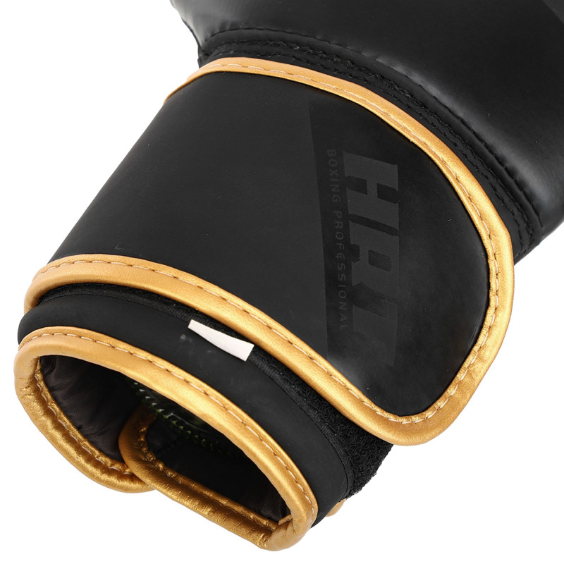 Рукавиці боксерські на липучці PU HARD TOUCH BO-4250 10-14 унцій Чорний-помаранчевий