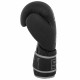 Рукавиці боксерські на липучці PU HARD TOUCH BO-4658 10-14 унцій Чорний-сірий