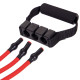 Еспандер трубчастий з ручками для фітнесу Sport Resistance Band 8021-30 75см навантаження 13,5кг 30LB червоний