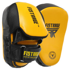 Лапа боксерська вигнута тренувальна FLEX FISTRAGE VL-8320 26x19x5см 2штуки жовтий-чорний