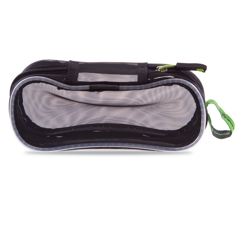 Чохол окулярів для плавання MadWave MESH POUCH M070302 чорний-зелений