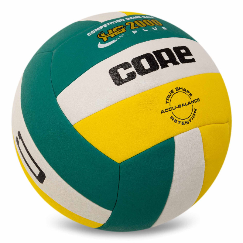 М'яч волейбольний CORE HYBRID CRV-029 №5 PU зелений-жовтий-білий