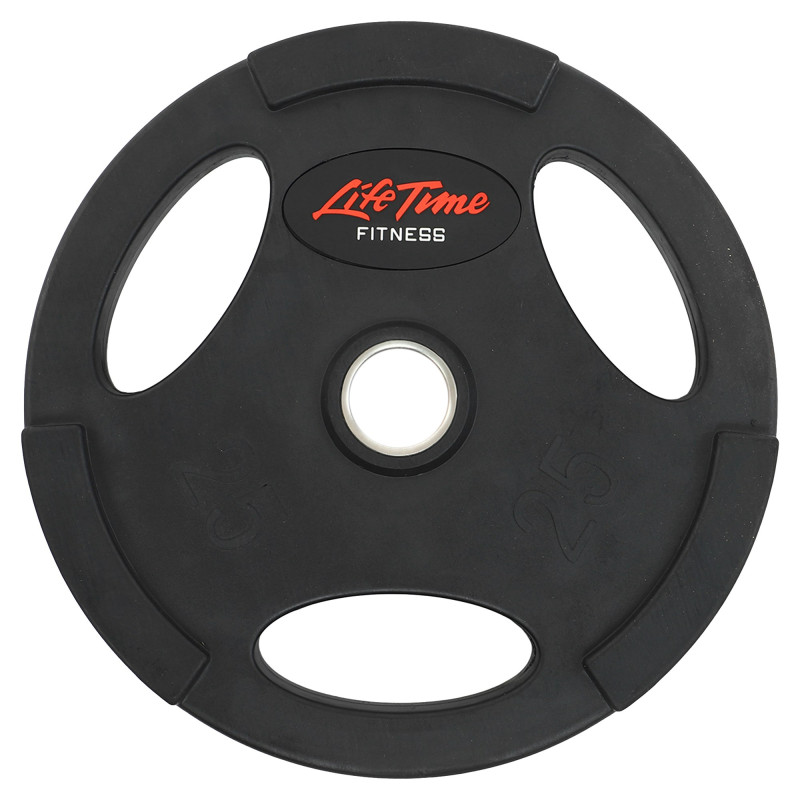 Млинці диски гумові з потрійним хватом та металевою втулкою LIFE FITNESS SC-80154B-25 51мм 25кг чорний