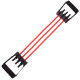Еспандер трубчастий з ручками для фітнесу Sport Resistance Band 8021-30 75см навантаження 13,5кг 30LB червоний