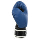 Рукавиці боксерські на липучці шкіряні BOXER 2023 10-12унцій Синій-чорний