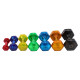 Гантель для фітнесу з TPU покриттям Zelart Jelly Urethane Coated Dumbbells TA-2946-7_5LB 1шт 3,4кг жовтий