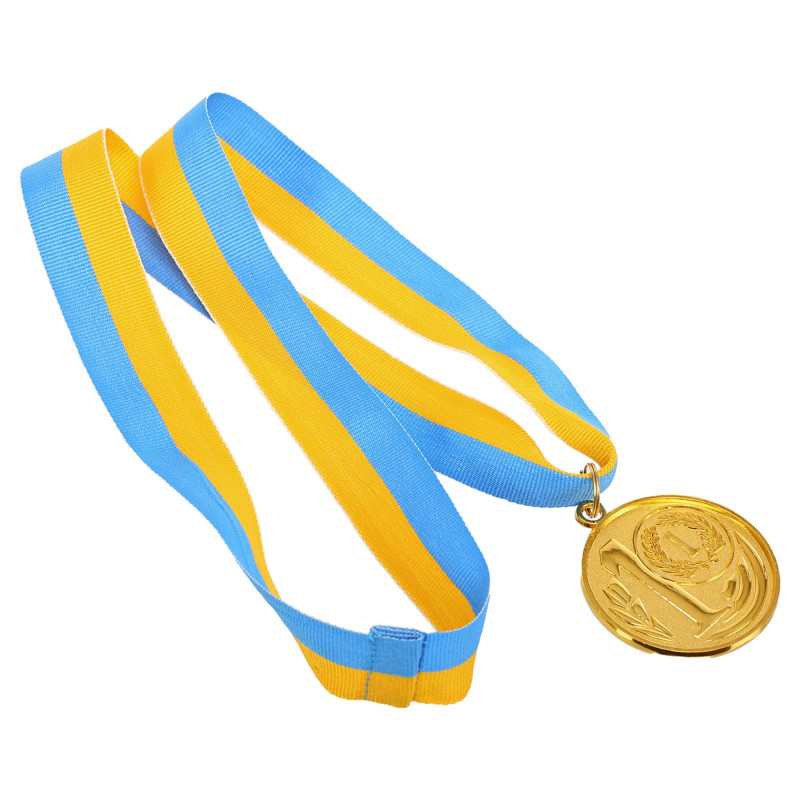 Медаль спортивна зі стрічкою Sport WREATH C-1489-5 ø5см золото, срібло, бронза