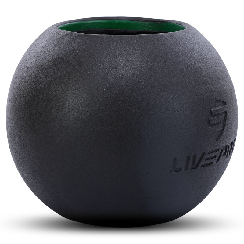 Гиря-дзвін чавунна пофарбована BALL BELL LiveUp LP8047-18LB вага 8кг чорний