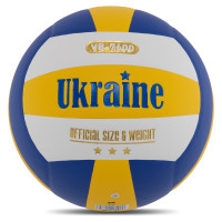 М'яч волейбольний UKRAINE VB-7600 №5 PU жовтий-білий-синій