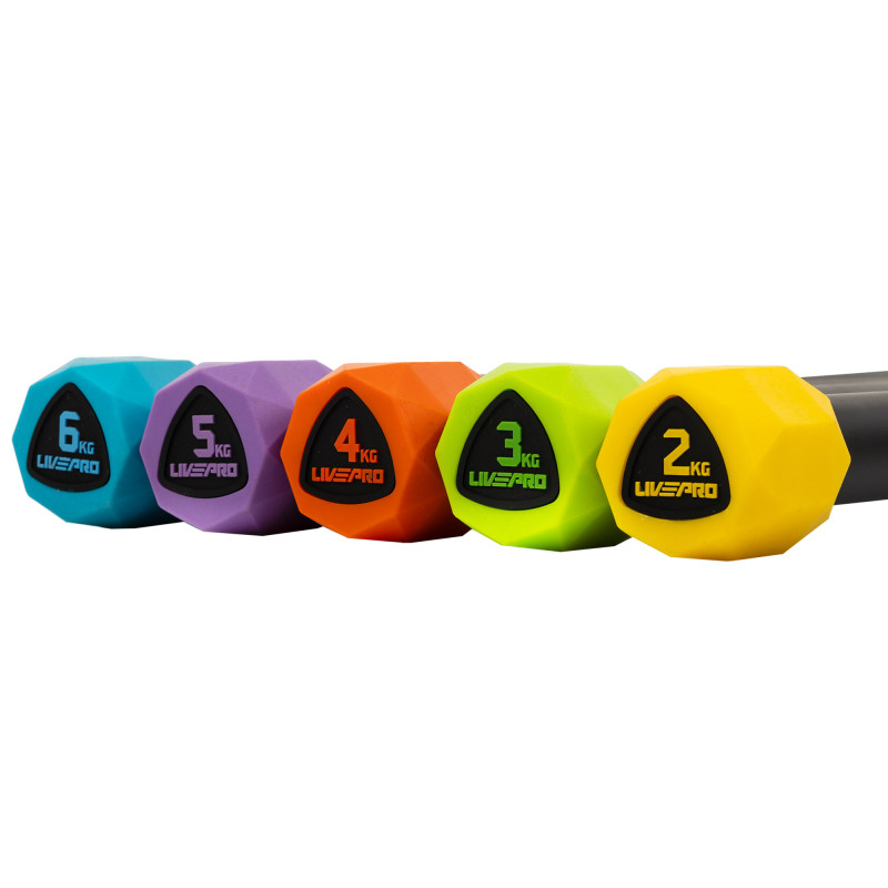 Бодібар Body Bar LiveUp LP8145-2 вага 2кг чорний-жовтий