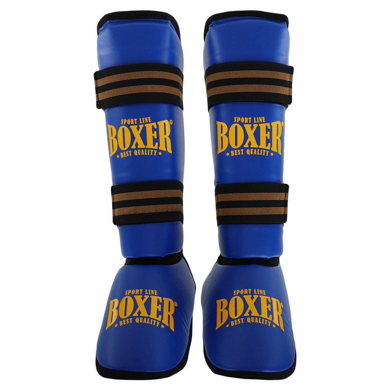 Захист гомілки та стопи Муай Тай, ММА, Кікбоксинг штучна шкіра BOXER NEW 2004-4-N M-XL Червоний