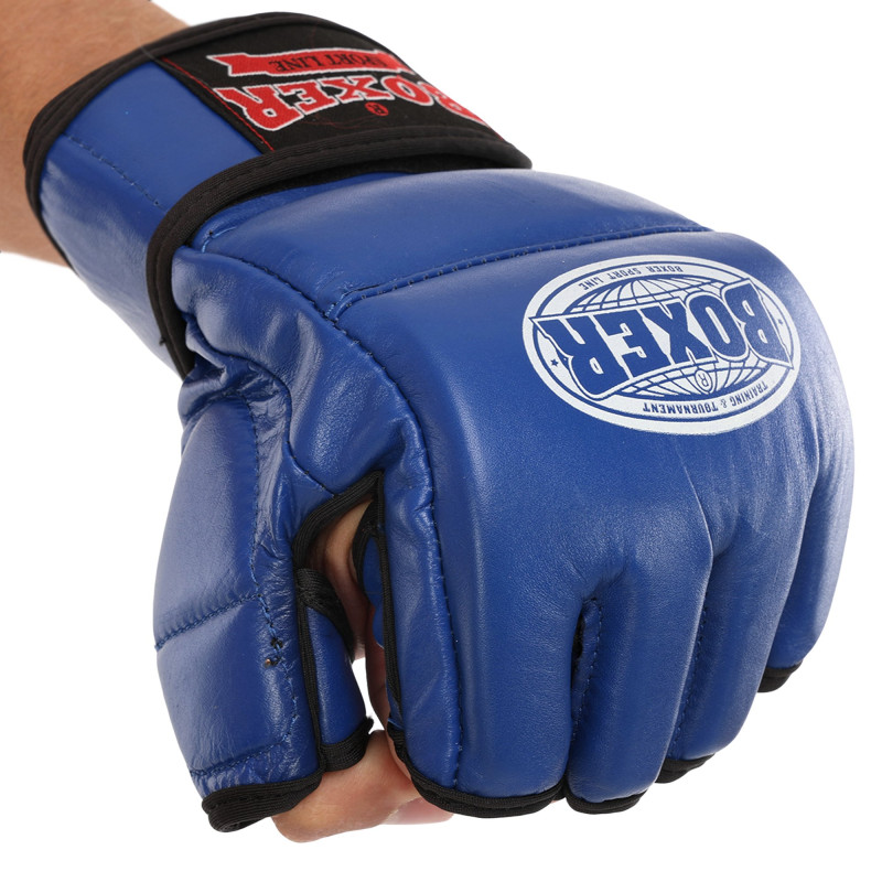 Рукавиці для змішаних єдиноборств MMA BOXER 5020 M-XL Чорний