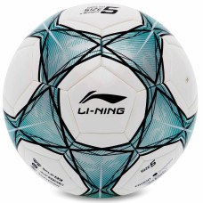 М'яч футбольний LI-NING LFQK635-4 №5 PU+EVA білий-бірюзовий