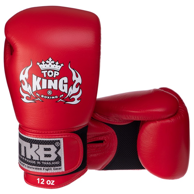Рукавиці боксерські на липучці шкіряні TOP KING Ultimate AIR TKBGAV 8-18унцій Синій