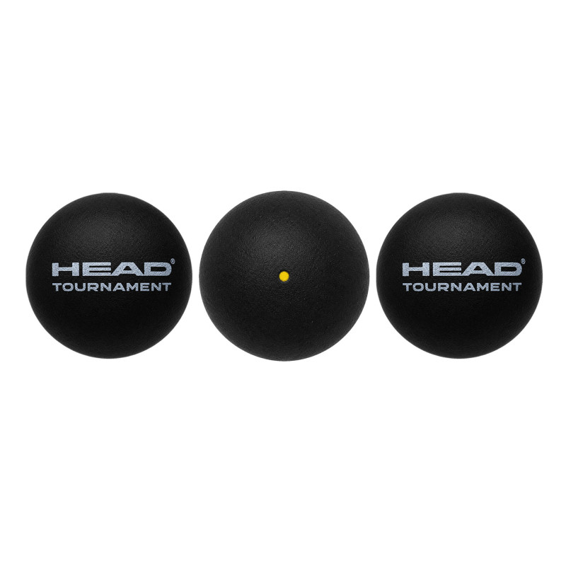 Набір м'ячів для сквошу HEAD Tournament 287336 3шт чорний